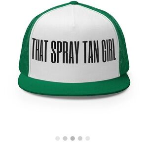 Green and White Graphic Trucker Hat